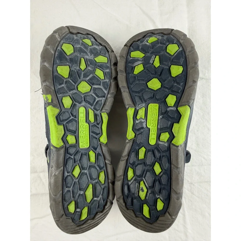 Merrell Hydro Navy Blue Lime Green Water Sandals MY53375‎ Mens 6 Womens 7.5
